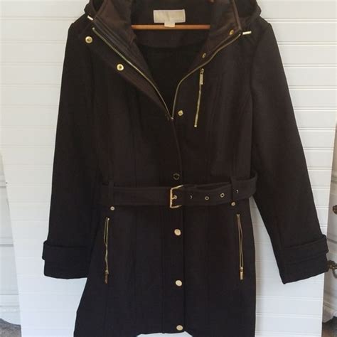 black winter jacket michael kors|Michael Kors waterproof jacket.